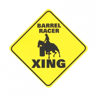 Barrel Racer Crossing Sign